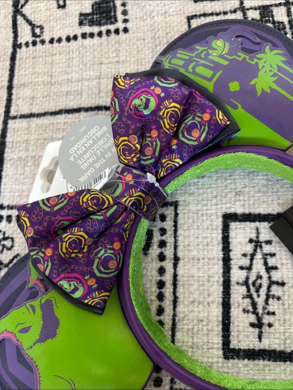 NWT 2025 Glow In The Dark Oogie Boogie Backpack Crossbody Bag & Matching Ears